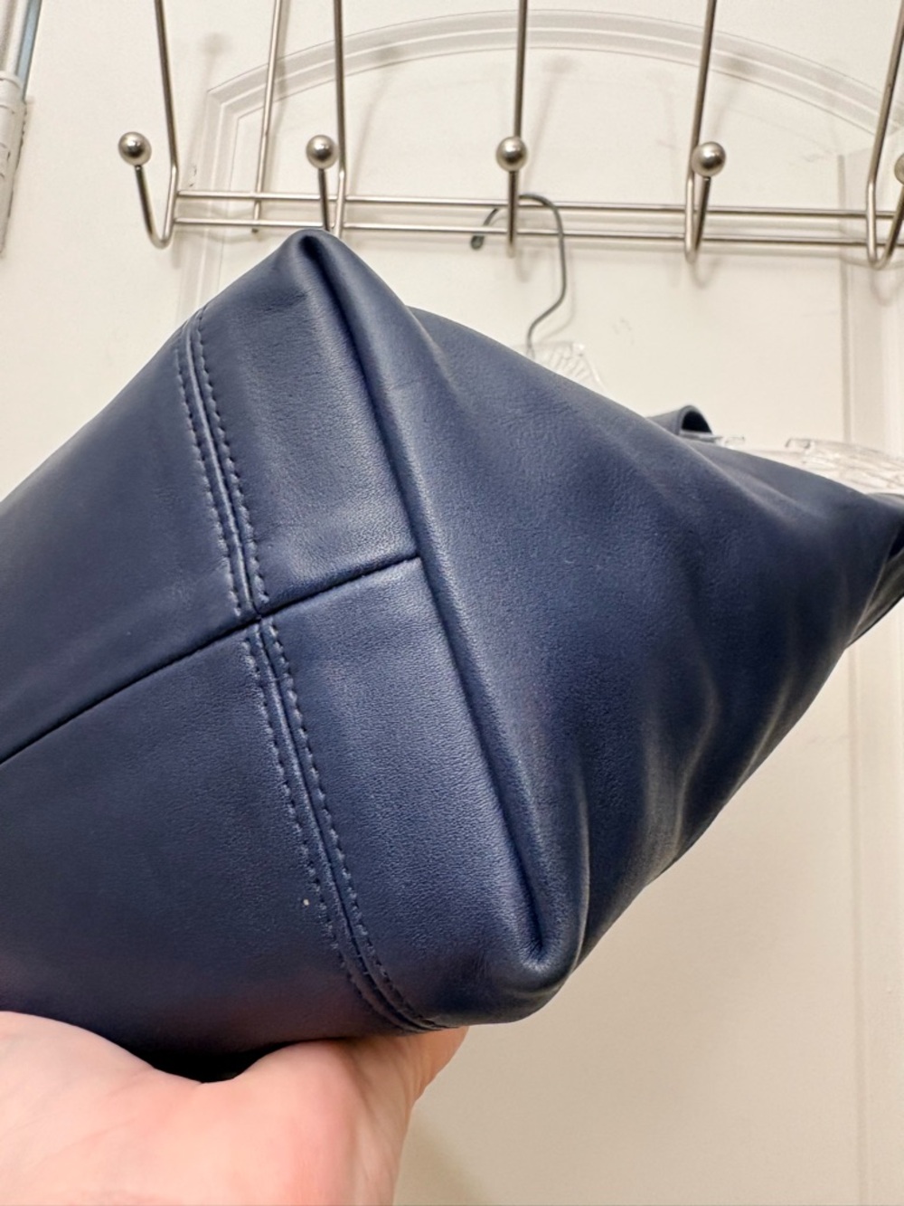 1997 Coach Waverly Satchel 4133 • Midnight Navy • USA Vintage - Picture 6 of 16